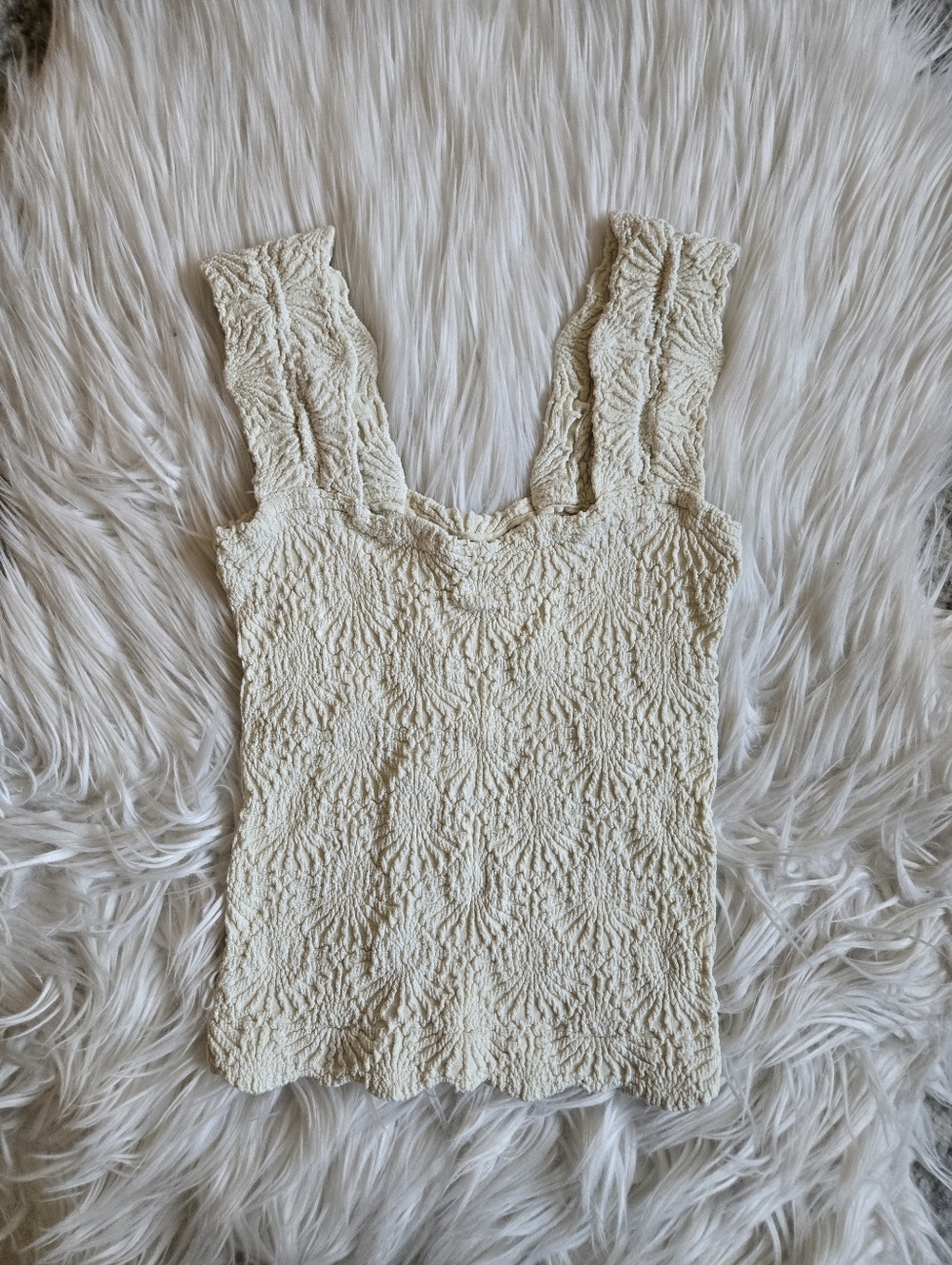 Free People Ivory Cream Love Letter Cami Size XS/S